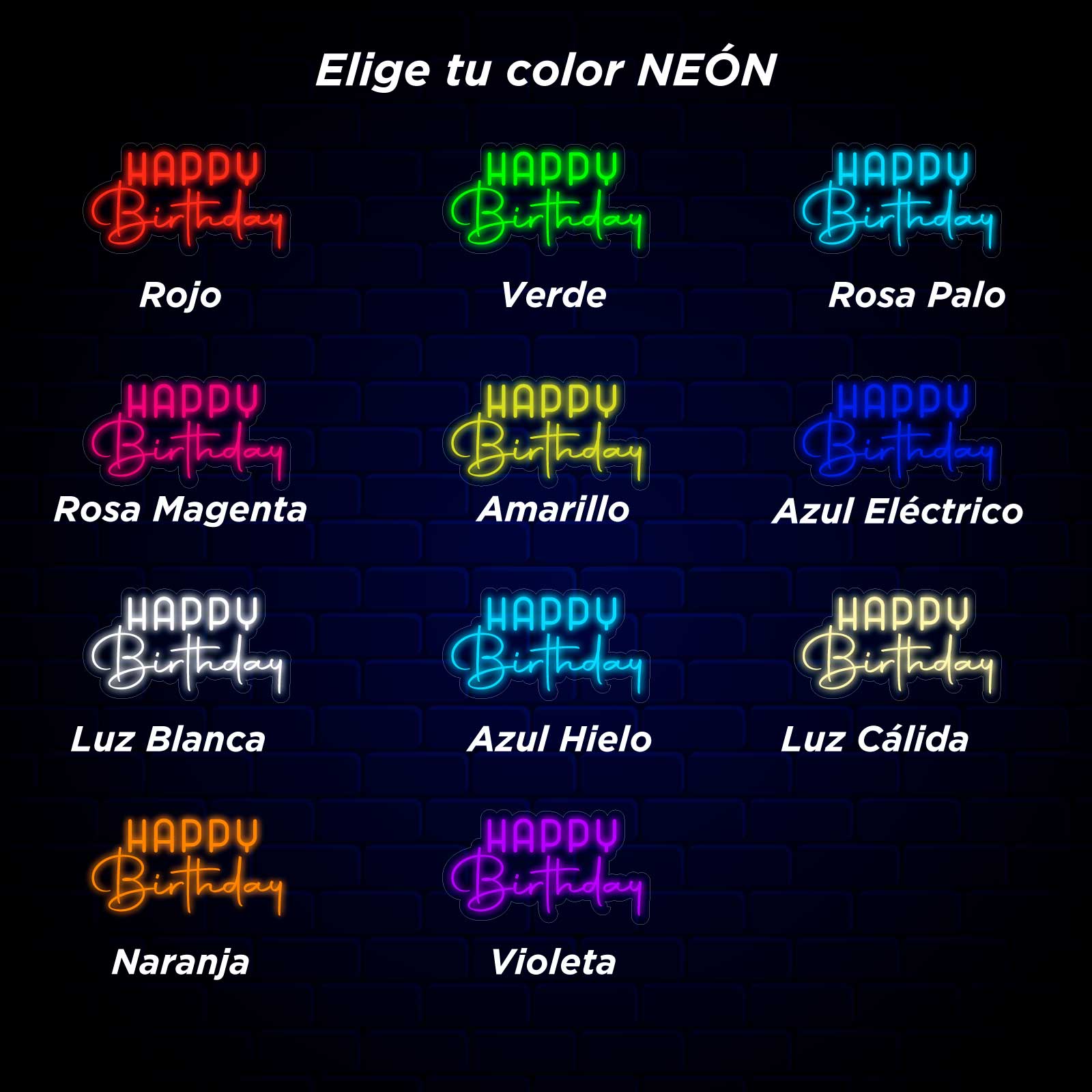 Néon Happy Birthday - Miniatura 7