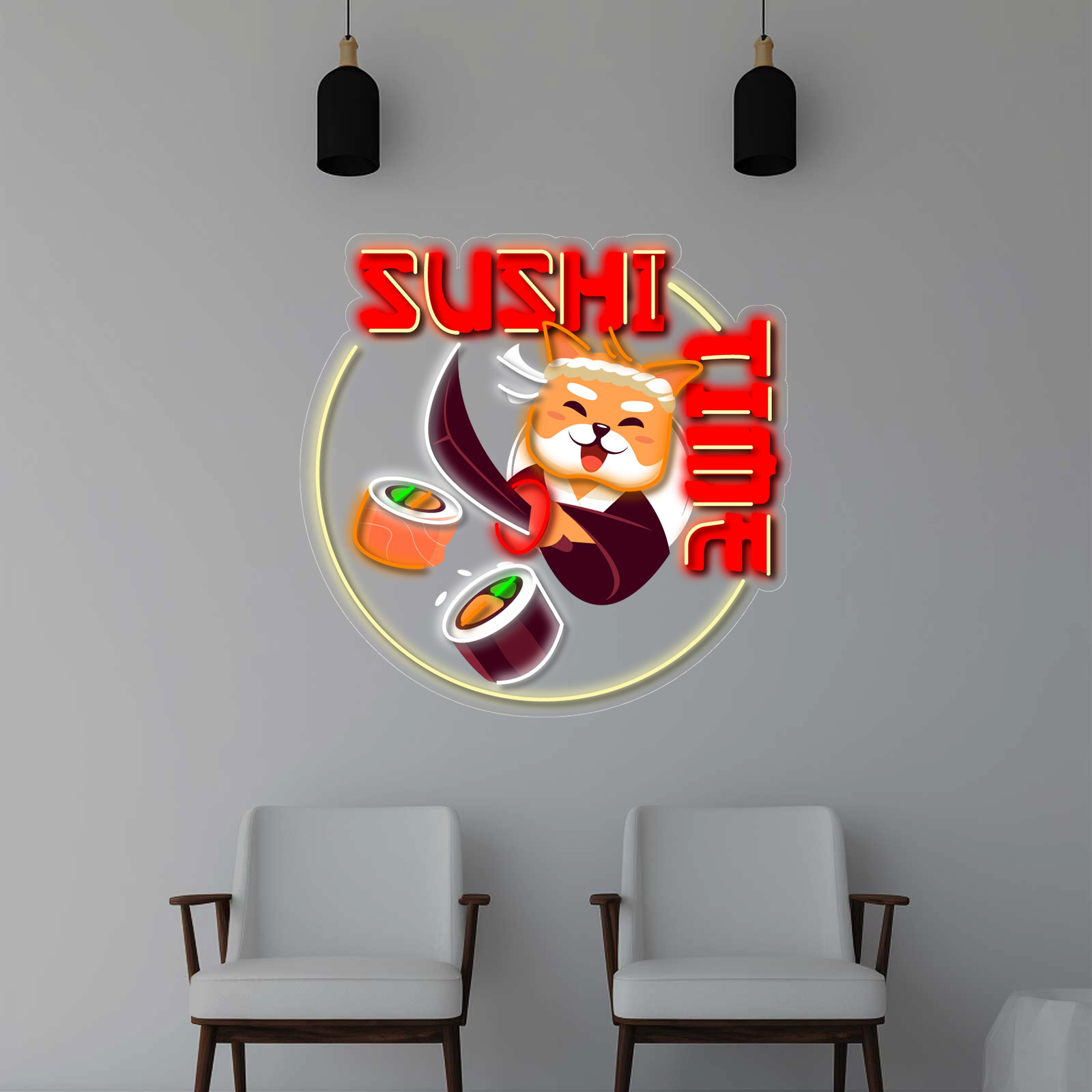 Quadro de Néon Sushi Time - Miniatura 1