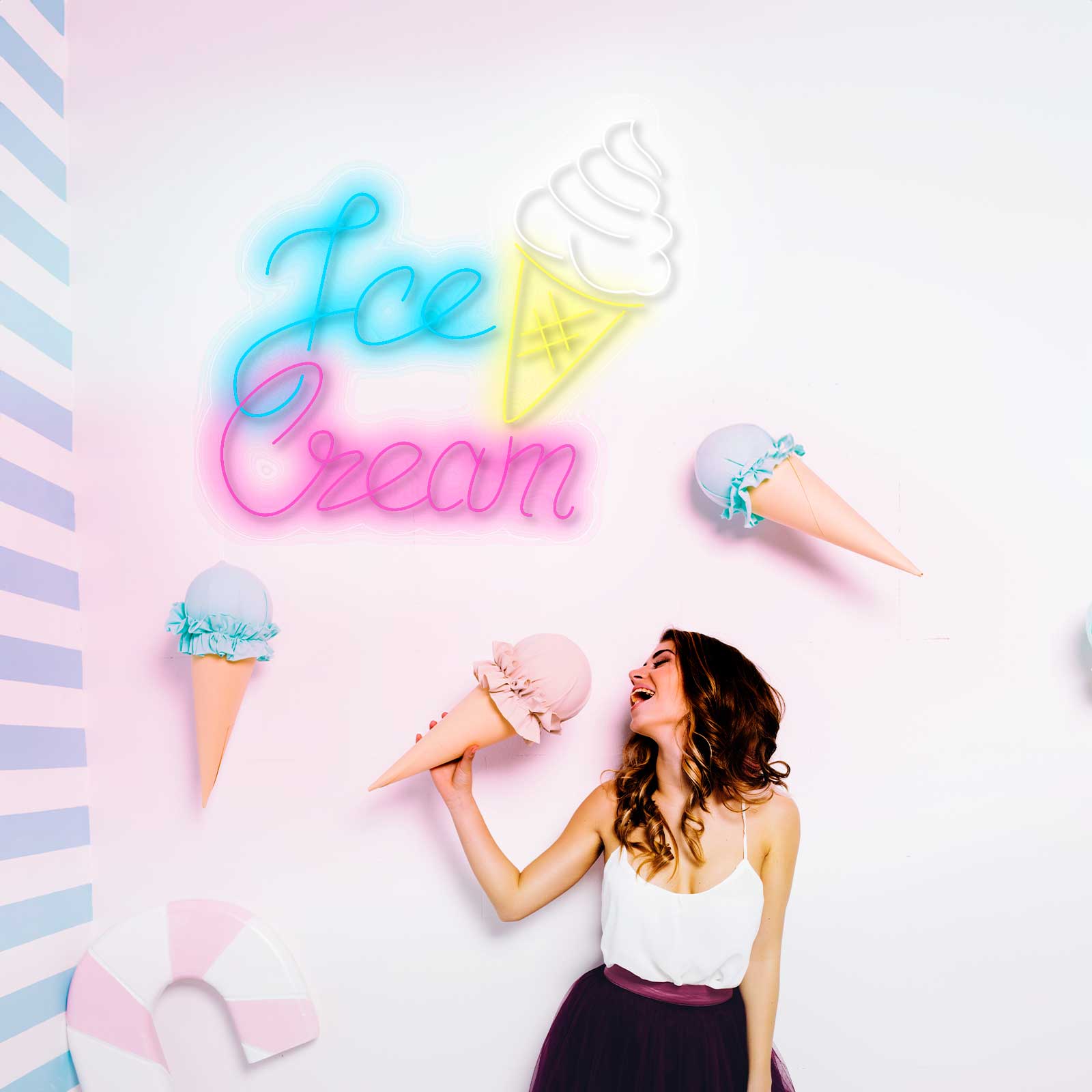 Gelado Néon com cone - Miniatura 1