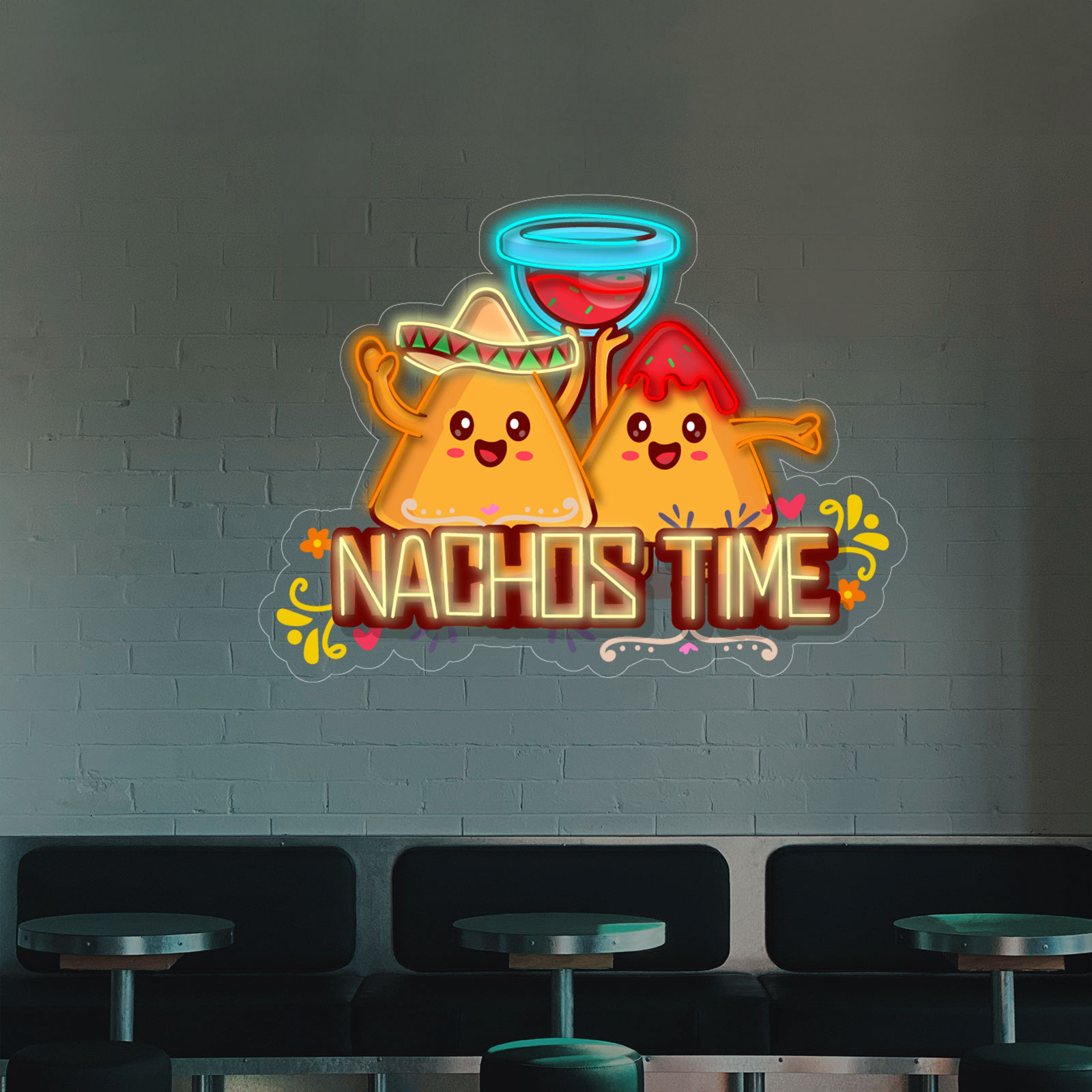 Enseigne Néon NACHOS TIME - Miniature 1