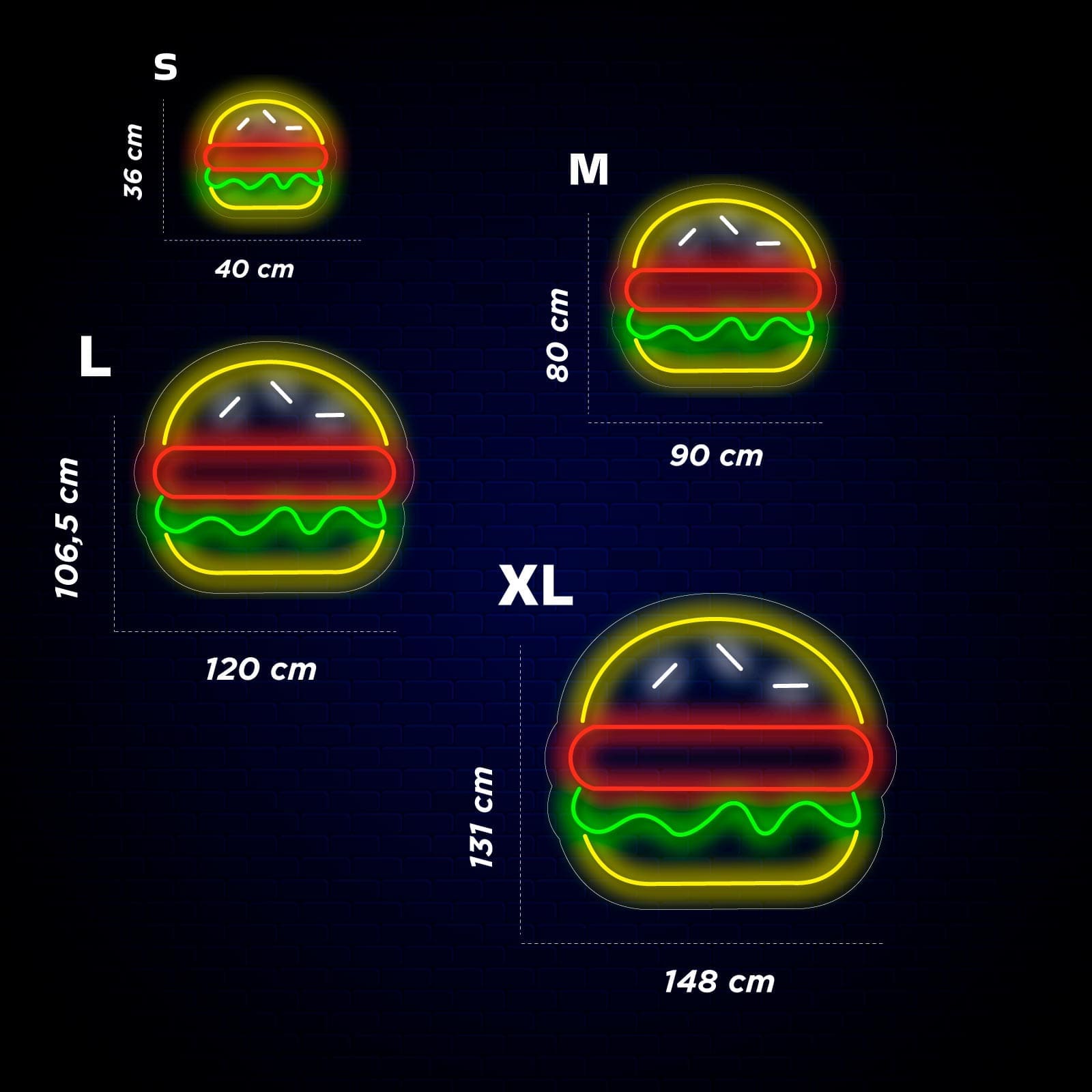 Letreiro LED de Néon "Burger Simples" - Miniatura 4