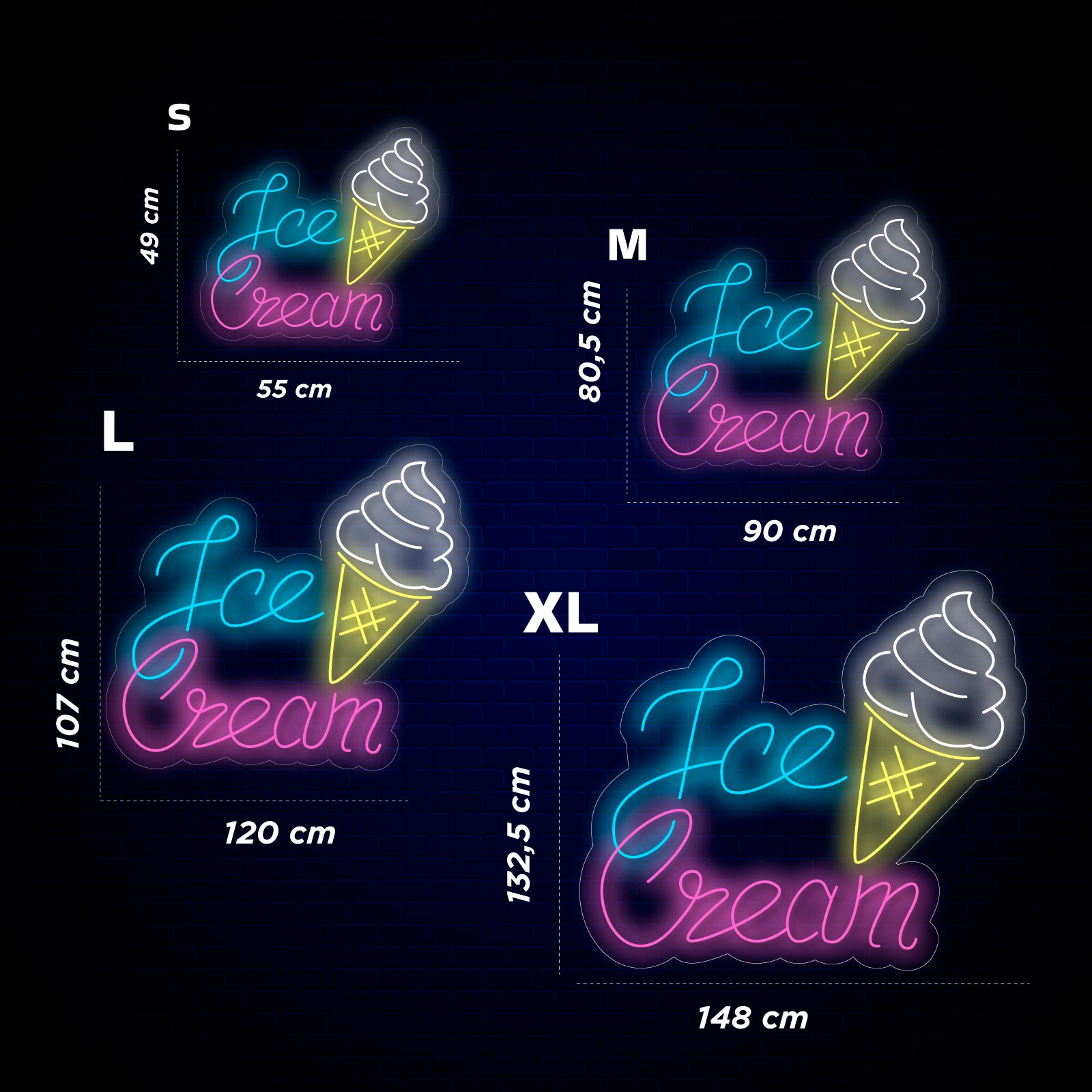 Gelado Néon com cone - Miniatura 4