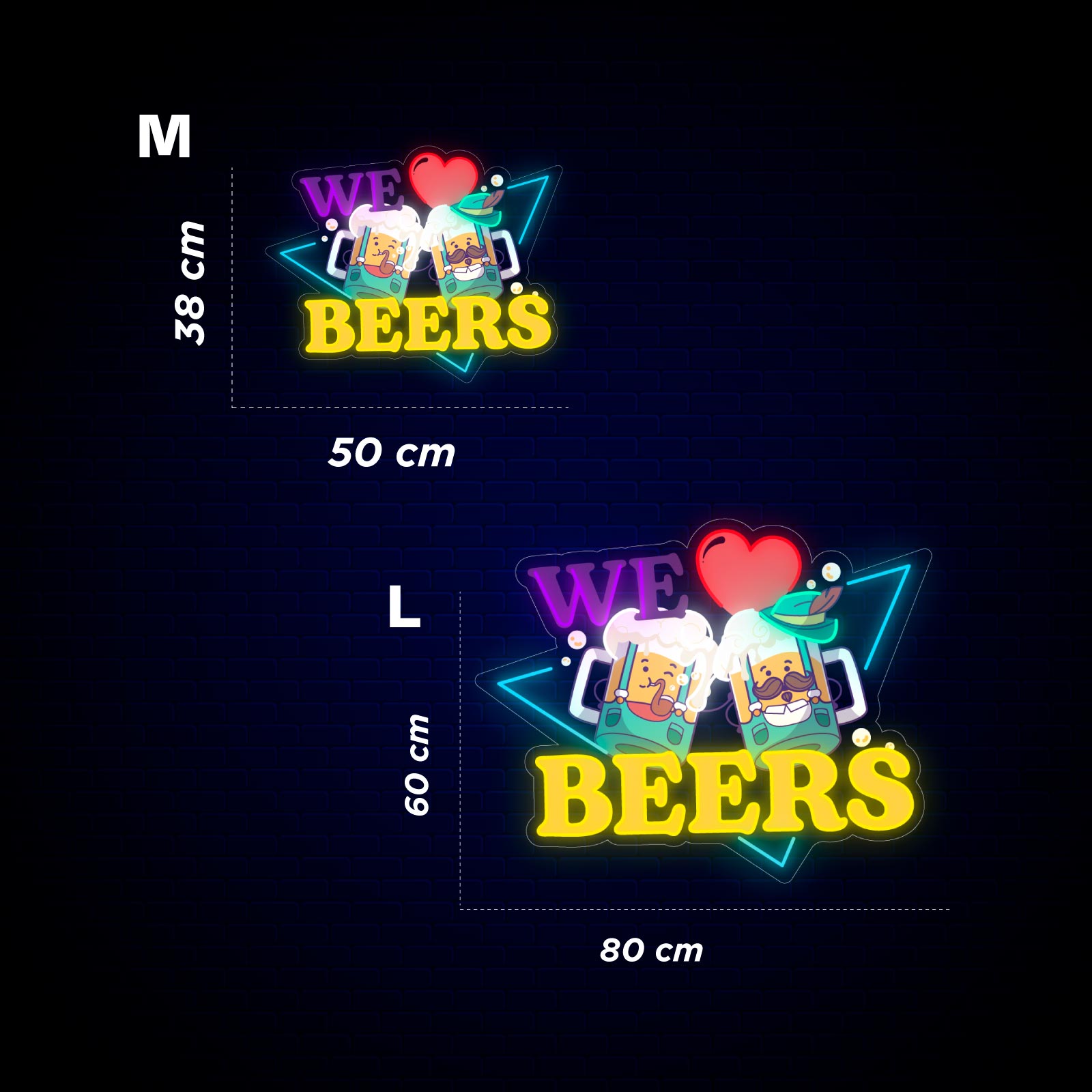 Quadro de Néon WE LOVE BEERS - Miniatura 4