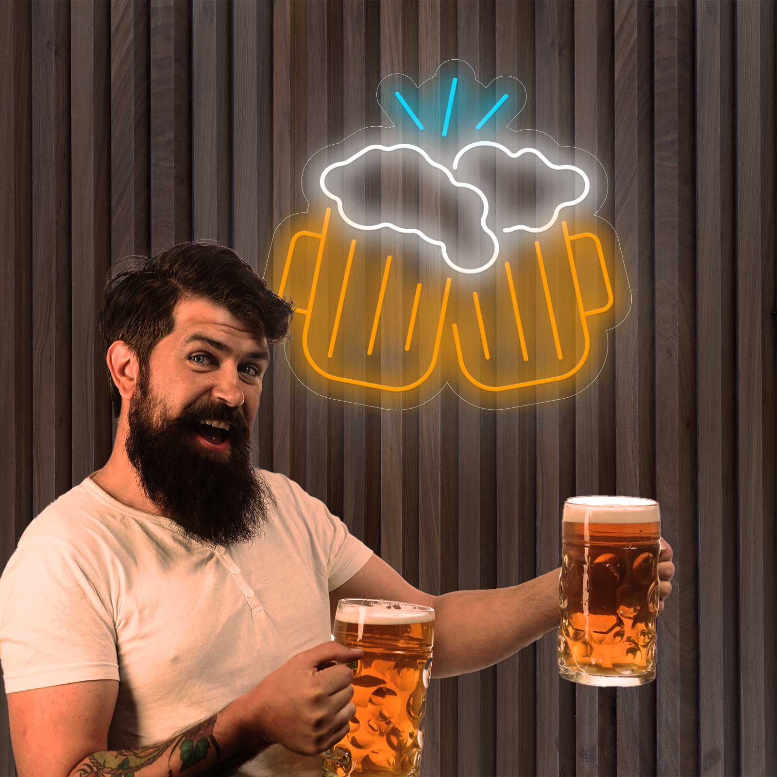 Brinde de Cerveja em Néon - Miniatura 1