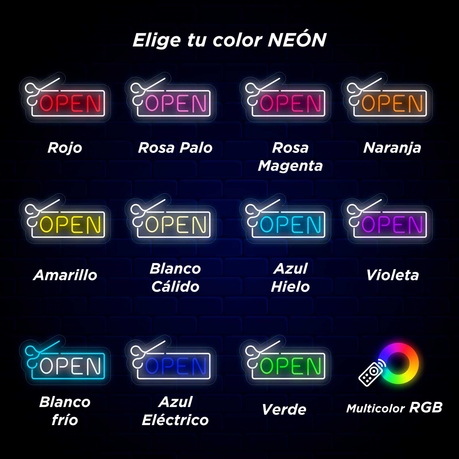 Néon Aberto Cabeleireiro - Miniatura 4
