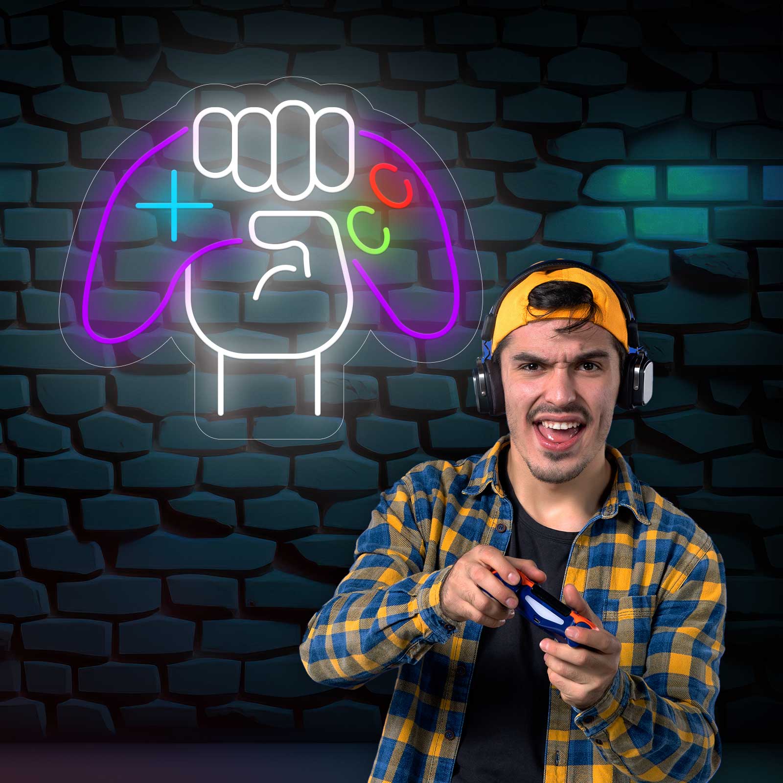 Letreiro de Néon Controlo de Jogo - Miniatura 1
