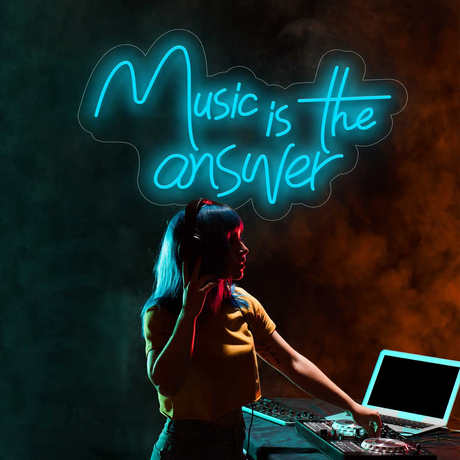 Néon "Music is the answer" - Miniatura 1