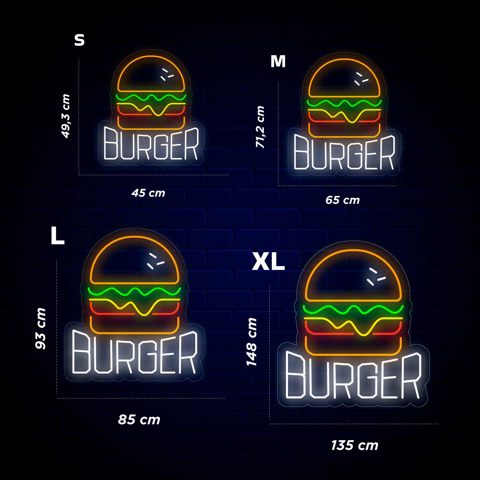 Letreiro Néon LED Burger - Miniatura 4