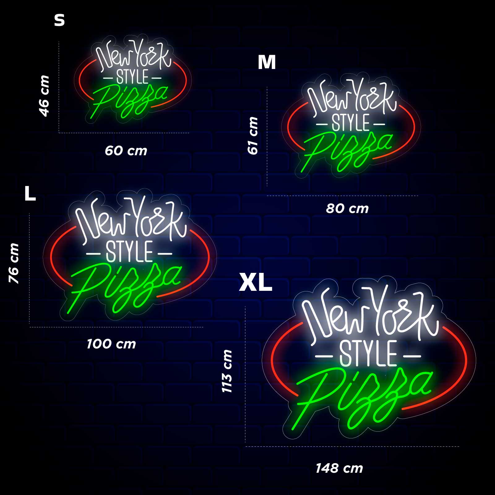 Pizza New York Style en néon LED - Miniature 4
