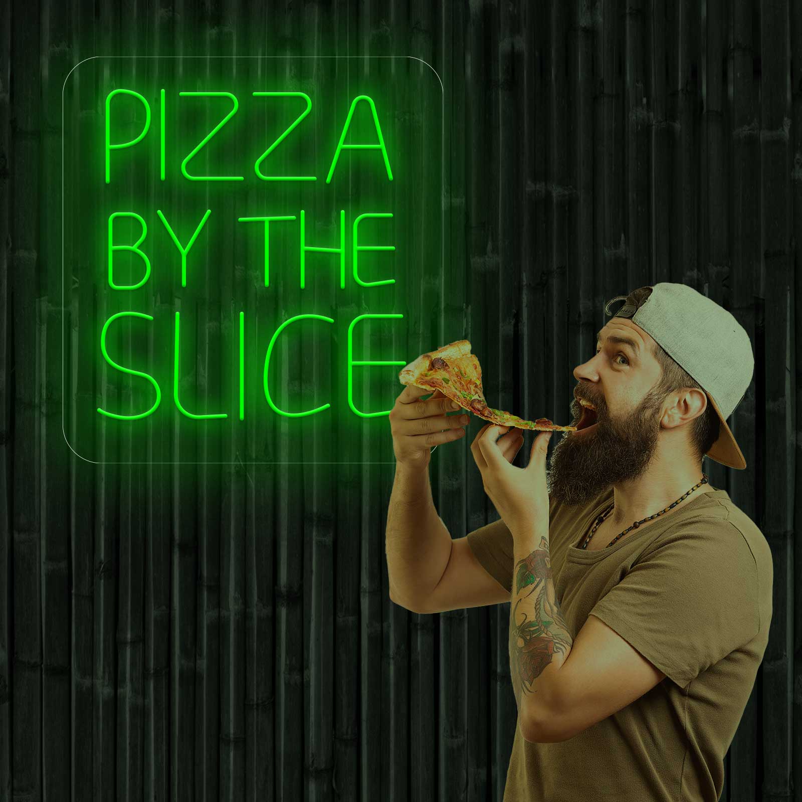 Néon Pizza à fatia - Miniatura 1