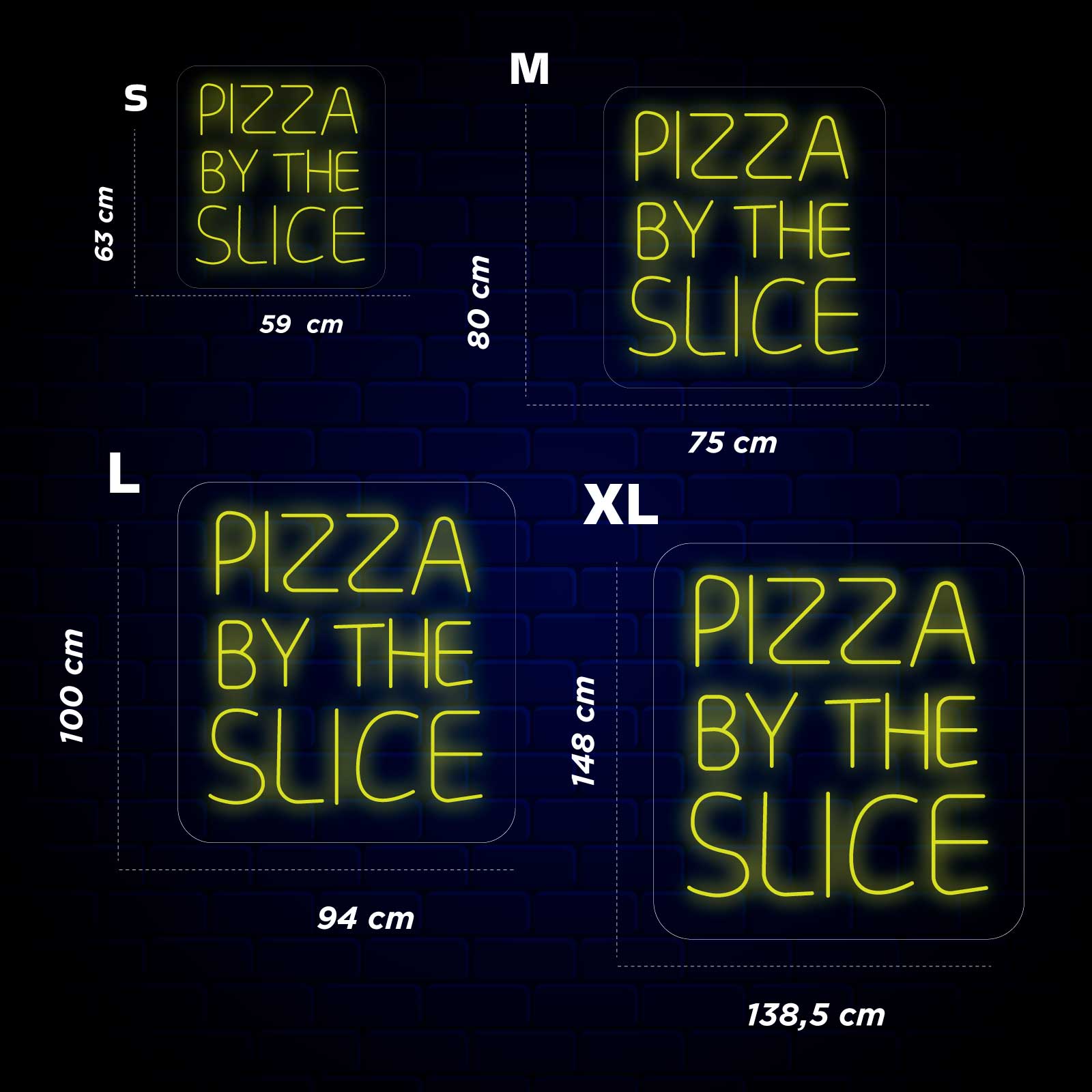 Néon Pizza à fatia - Miniatura 4