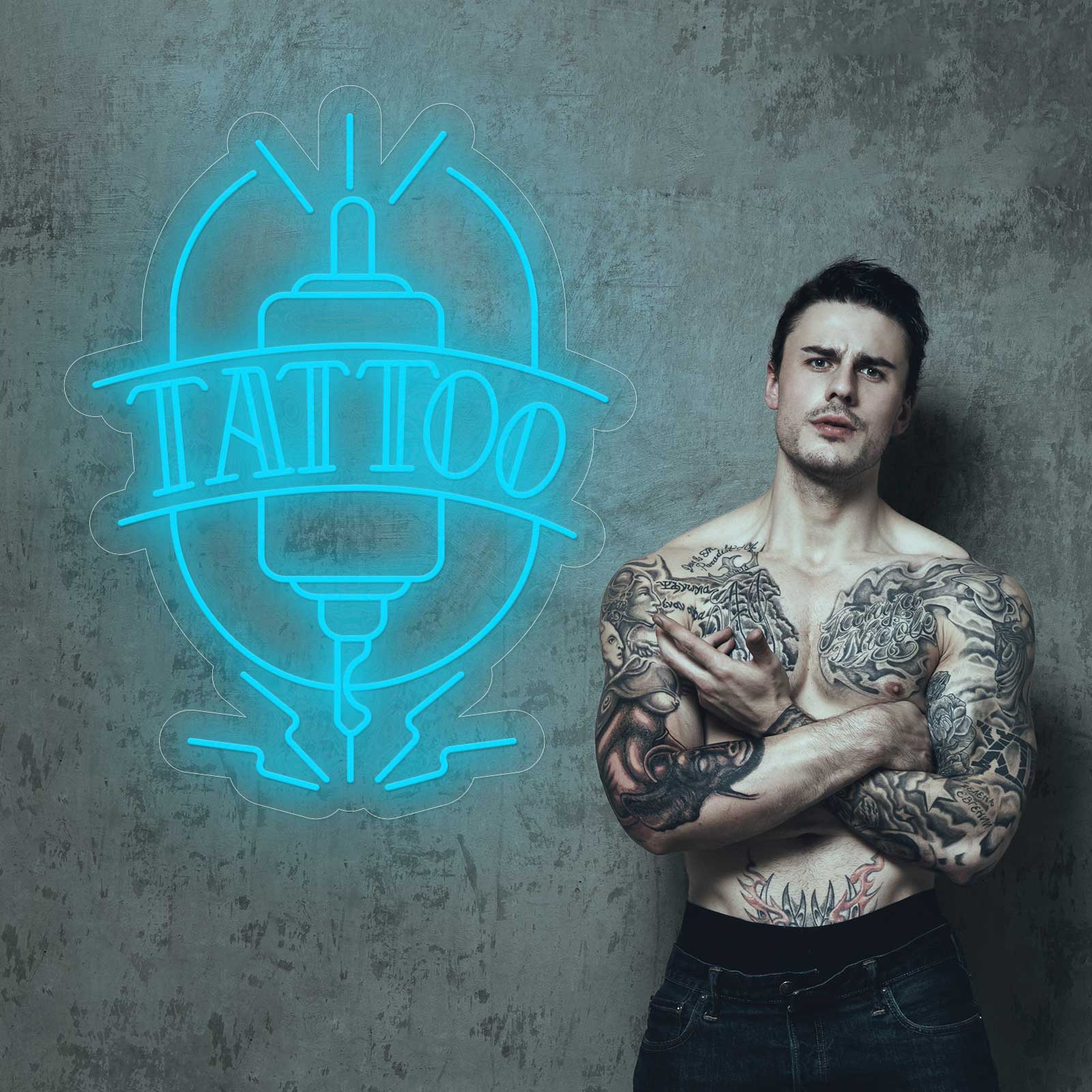 Tatuagem Néon Agulha - Miniatura 1