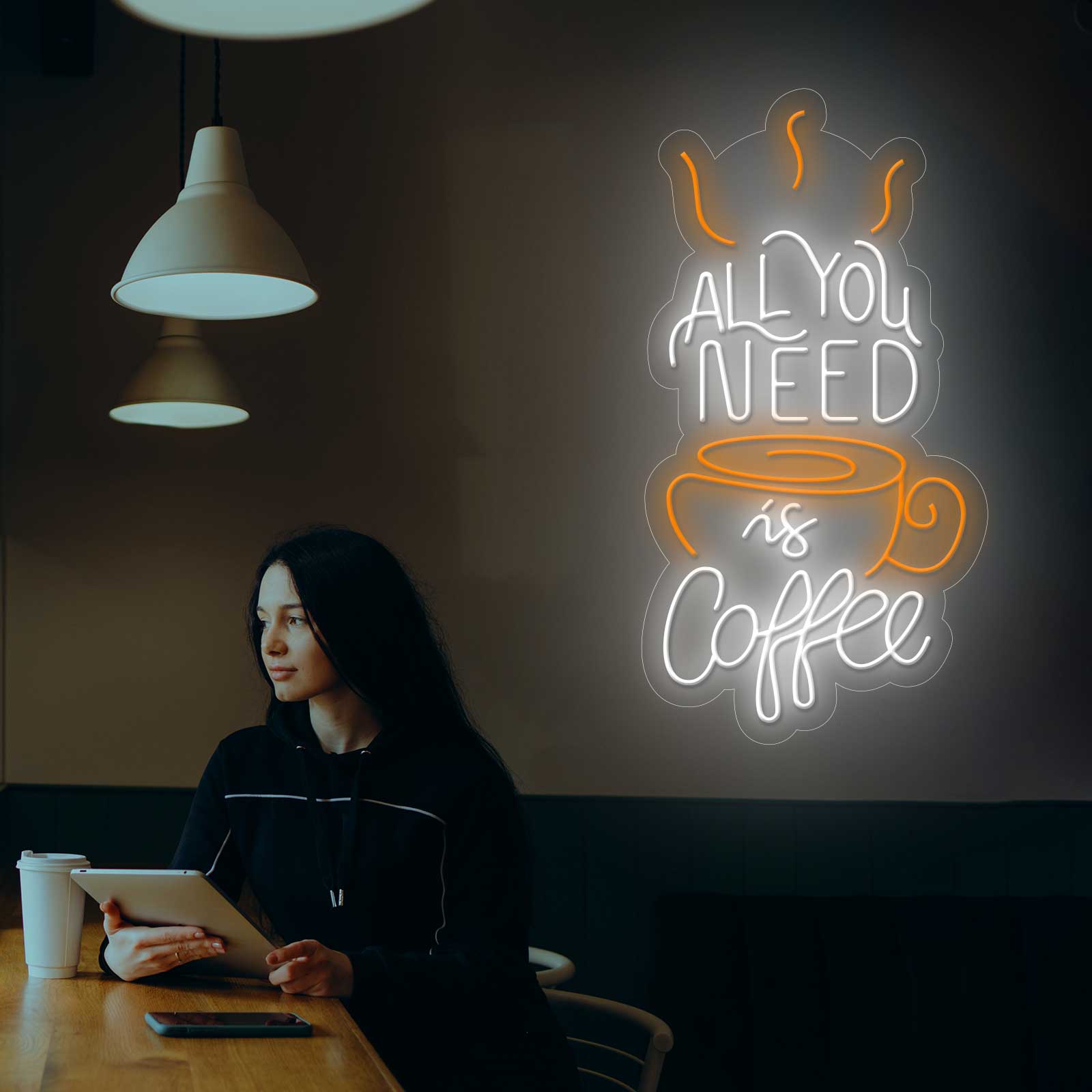 Néon Tudo o que precisas é café - Miniatura 1