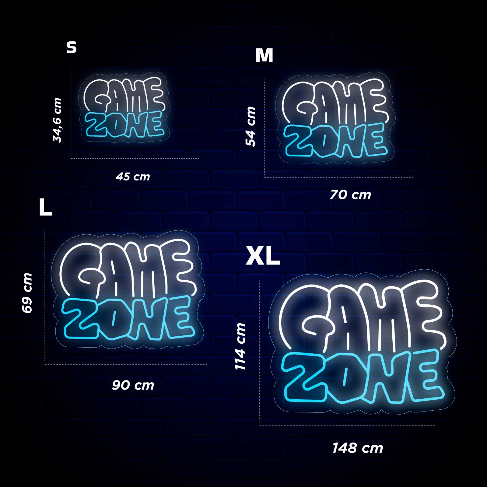 Letreiro Néon Game Zone Bicolor - Miniatura 4