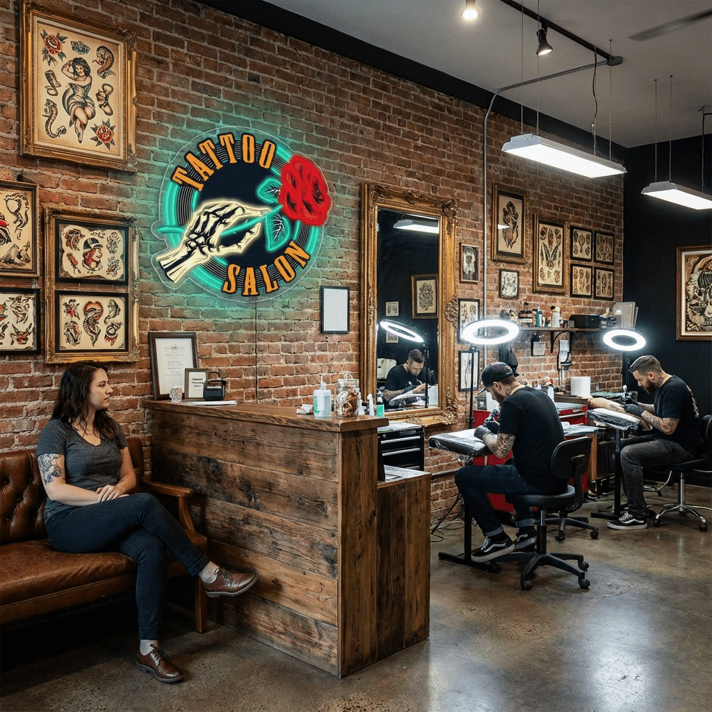 Quadro de Néon TATTOO SALON - Miniatura 2