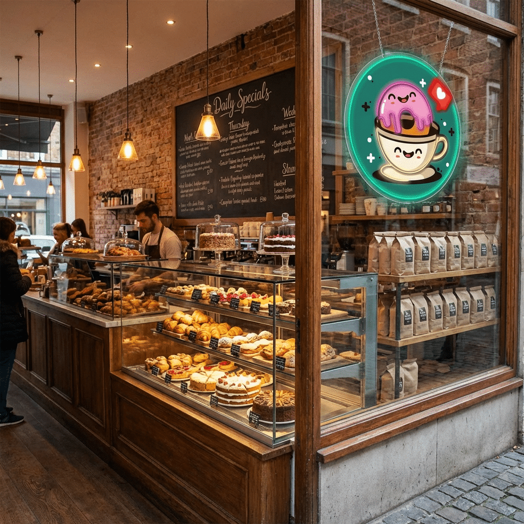 Placa de Néon LED Chávena & Donut - Miniatura 3
