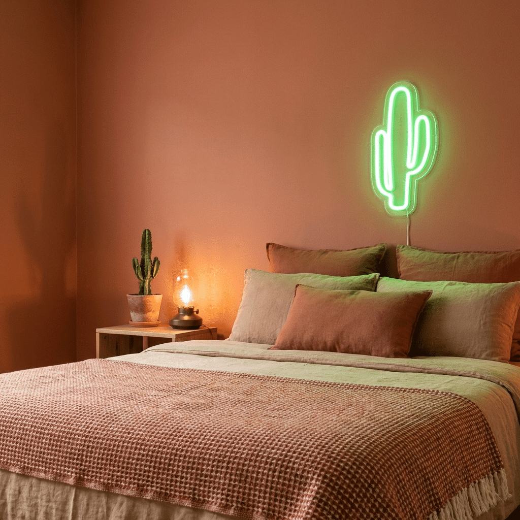 Lampe Néon Cactus - Miniature 3