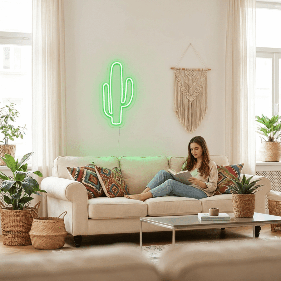 Lampe Néon Cactus - Vue 2