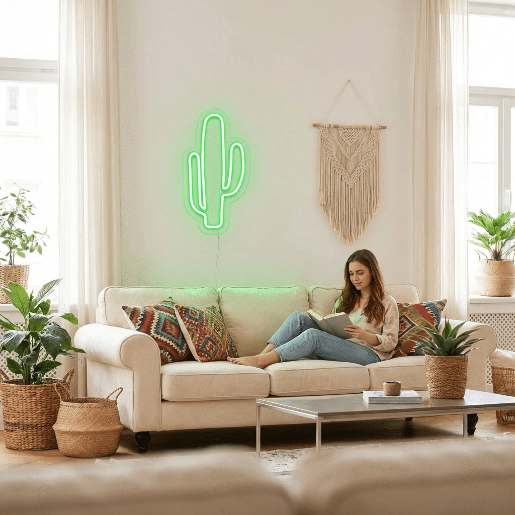 Lampe Néon Cactus - Miniature 2