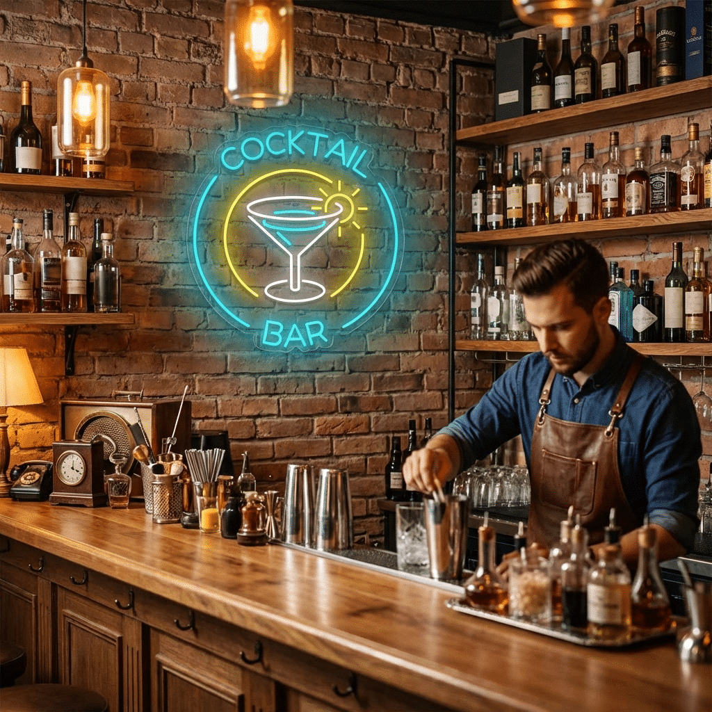 Bar de Cocktails em Néon LED - Miniatura 4