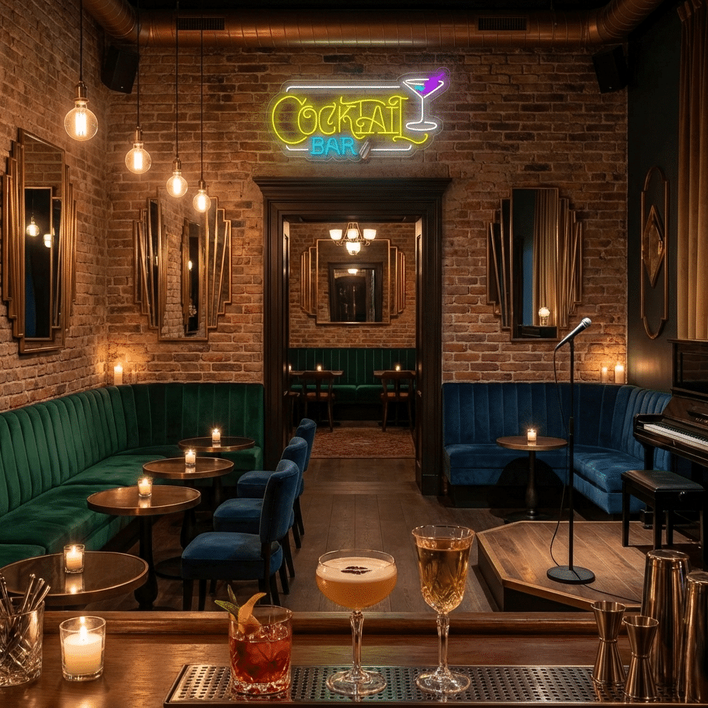 Letreiro de Néon LED para Bar de Cocktails Horizontal - Miniatura 3