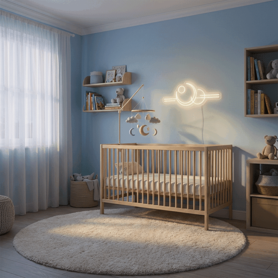 Lune Décorative Néon - Vue 2