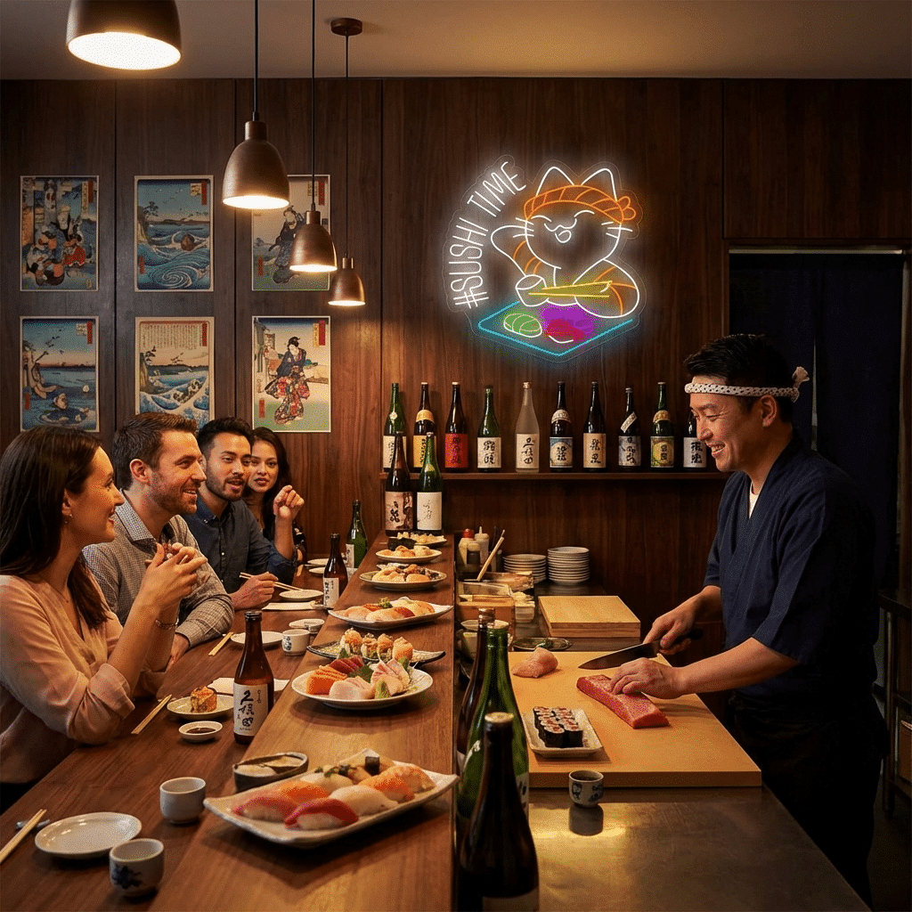 Néon Gato Sushi - Miniatura 2