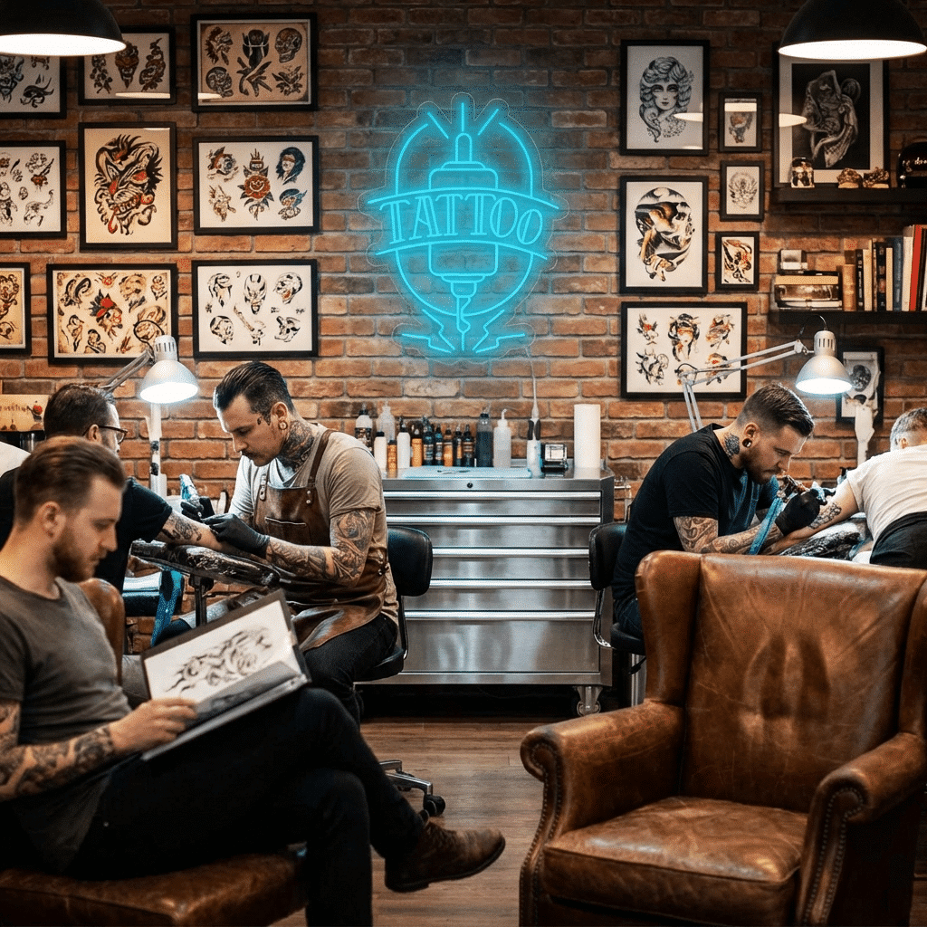 Tatuagem Néon Agulha - Miniatura 2