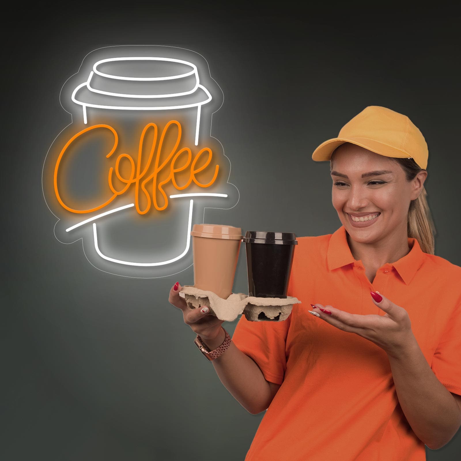 Tasse de café en néon LED LED - Miniature 1