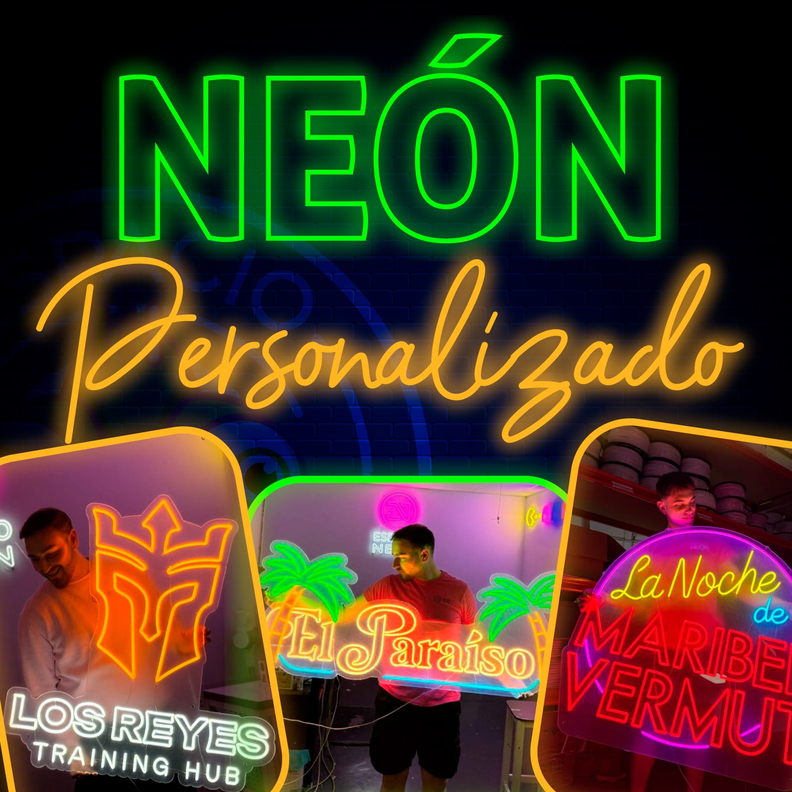 Enseigne néon LED personnalisée — lettrage artisanal