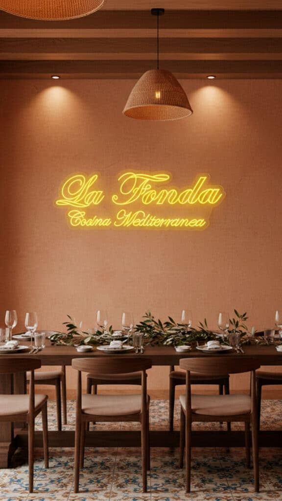 La Fonda — enseigne néon personnalisée