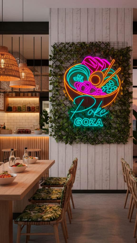 Poke Goza — enseigne néon personnalisée