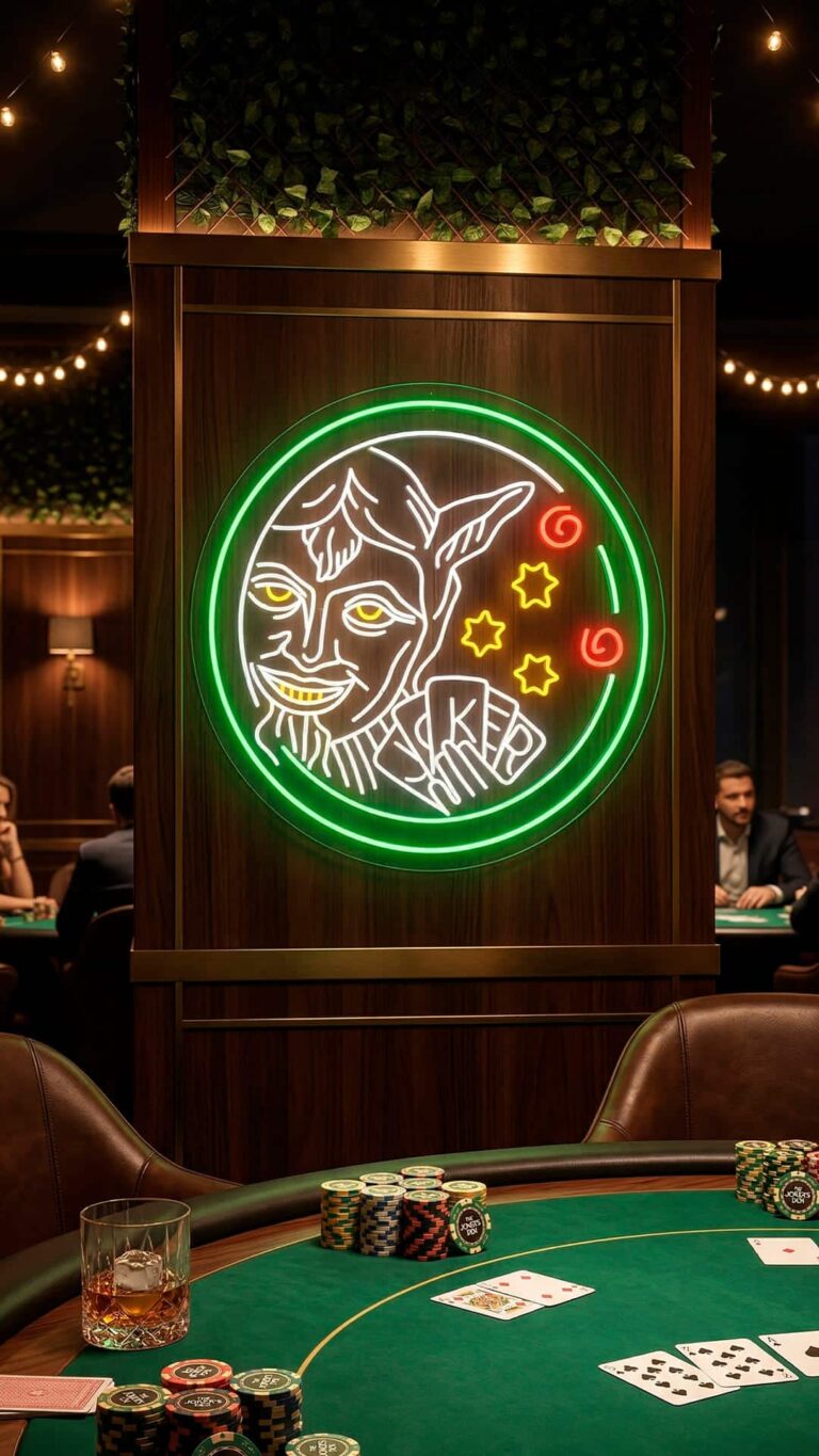 Enseigne néon LED « Joker », fabriquée par Space Neon.
